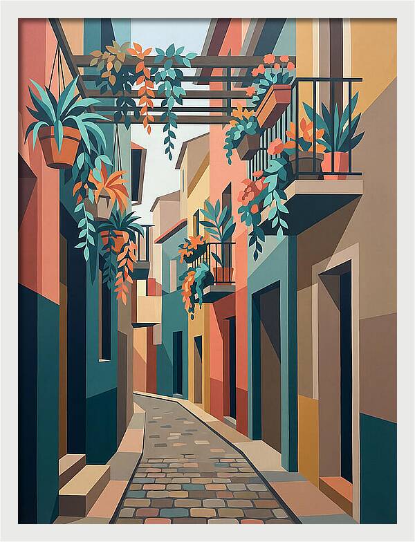 Colorful Alleyway Oasis