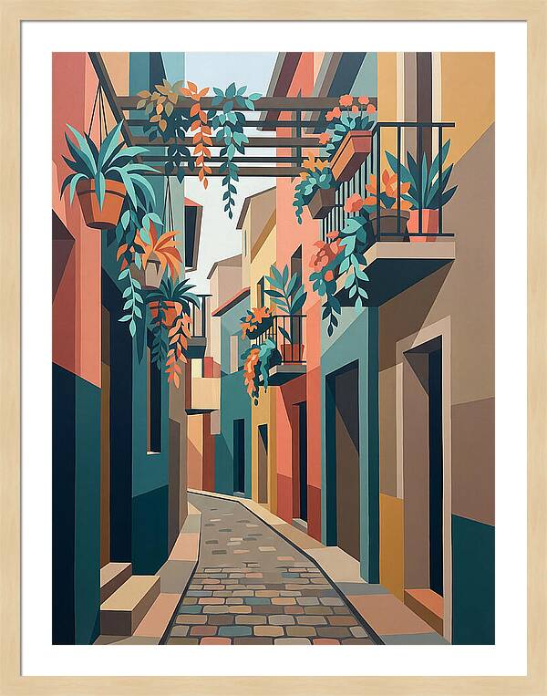 Colorful Alleyway Oasis