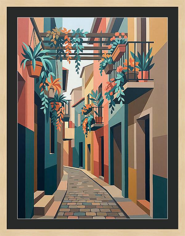 Colorful Alleyway Oasis