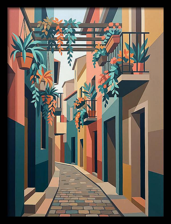 Colorful Alleyway Oasis