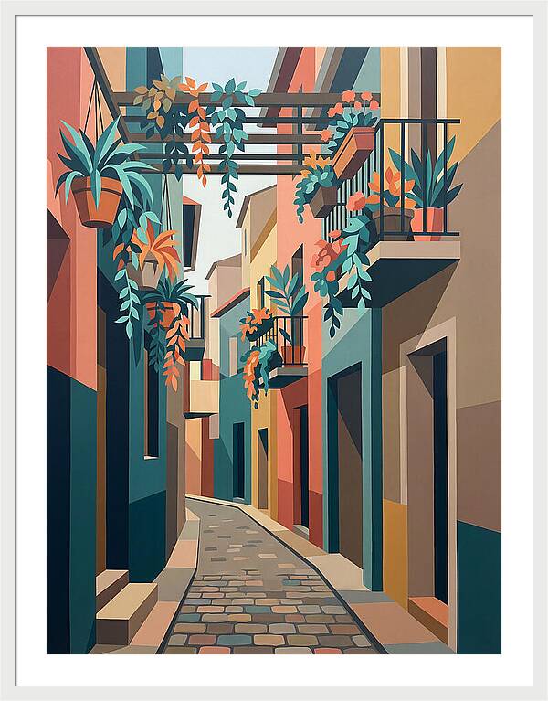 Colorful Alleyway Oasis