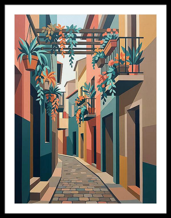 Colorful Alleyway Oasis