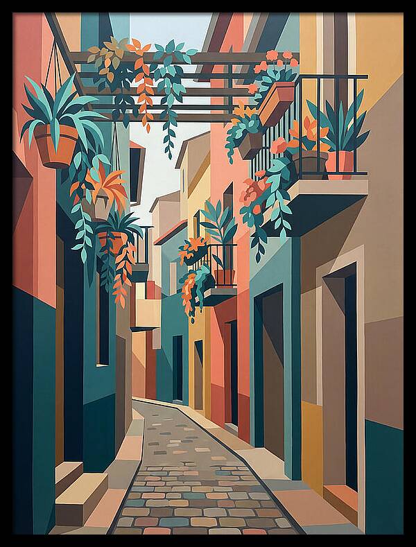 Colorful Alleyway Oasis