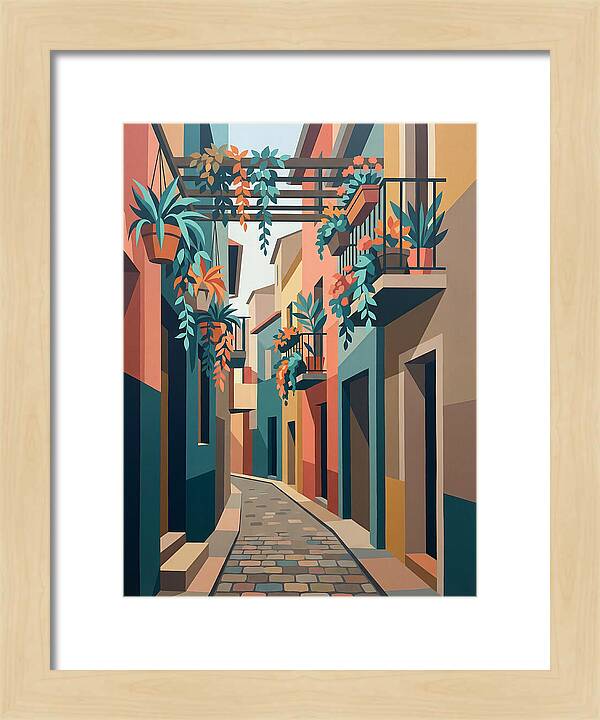 Colorful Alleyway Oasis
