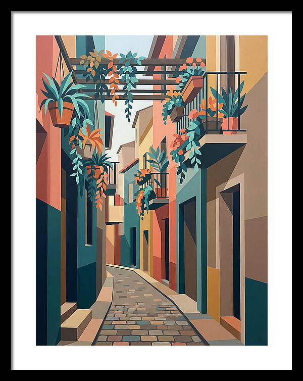 Colorful Alleyway Oasis