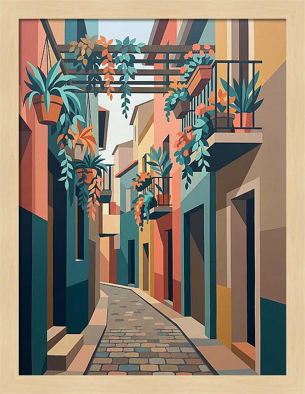 Colorful Alleyway Oasis