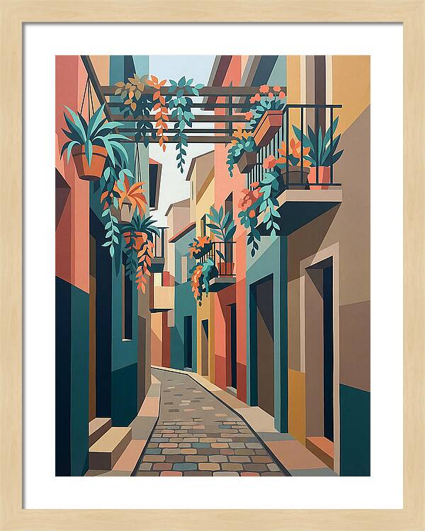 Colorful Alleyway Oasis
