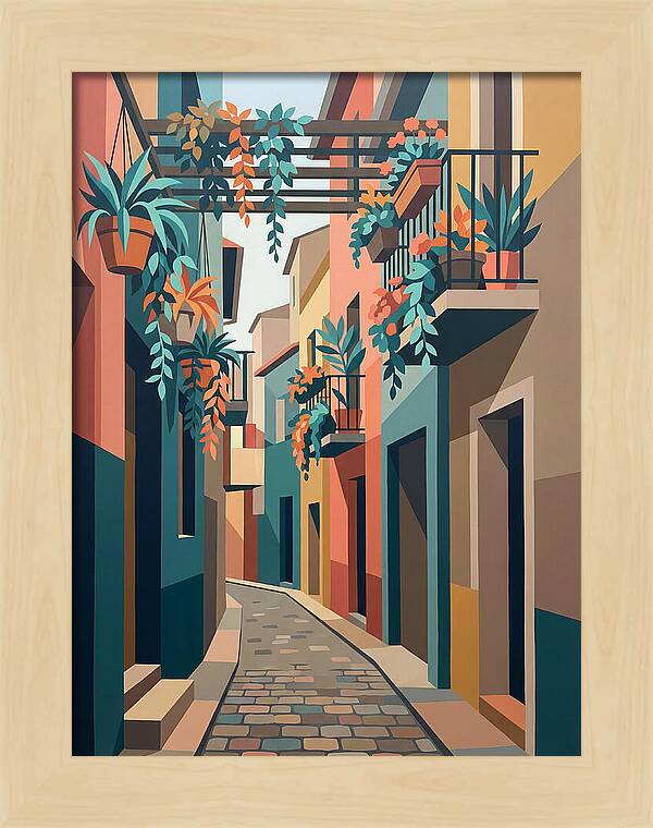 Colorful Alleyway Oasis