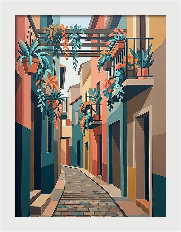 Colorful Alleyway Oasis