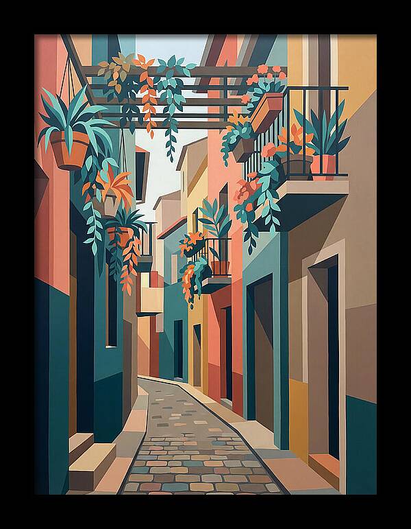 Colorful Alleyway Oasis