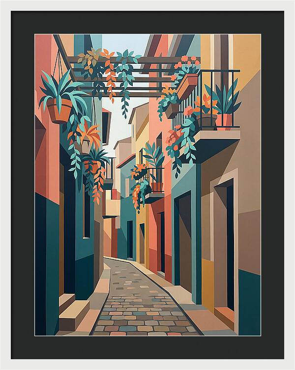 Colorful Alleyway Oasis