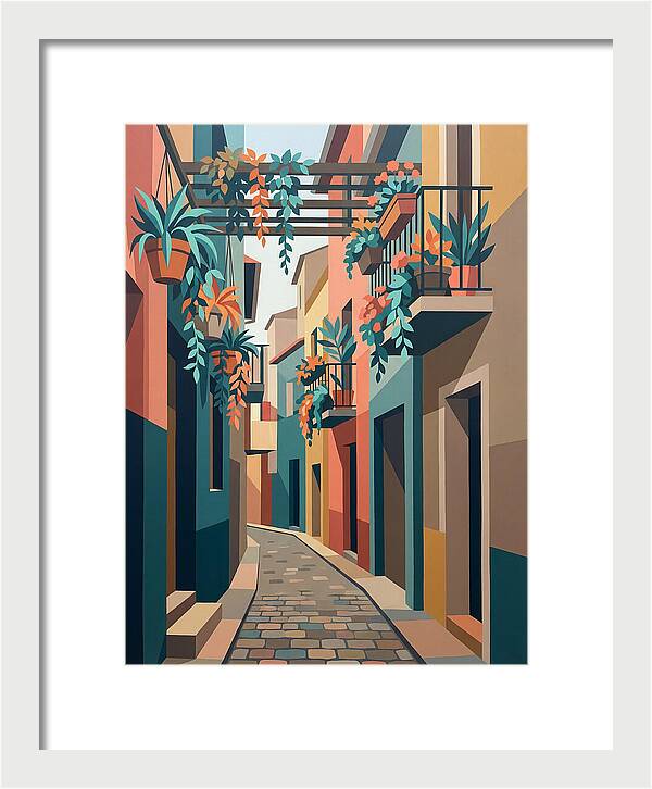 Colorful Alleyway Oasis