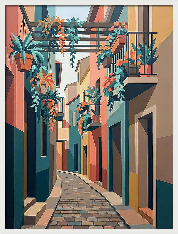 Colorful Alleyway Oasis