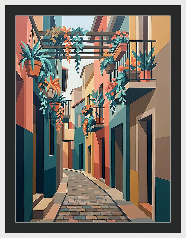 Colorful Alleyway Oasis