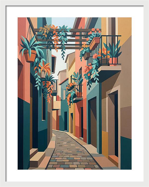 Colorful Alleyway Oasis