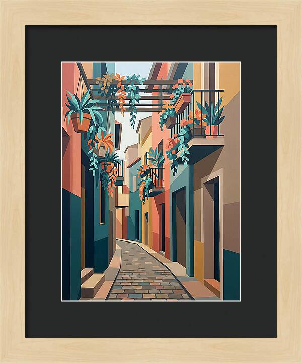 Colorful Alleyway Oasis