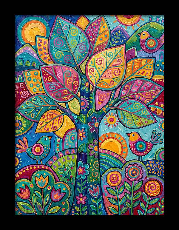 Colorful Aspen Tree Celebration
