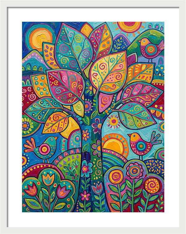 Colorful Aspen Tree Celebration