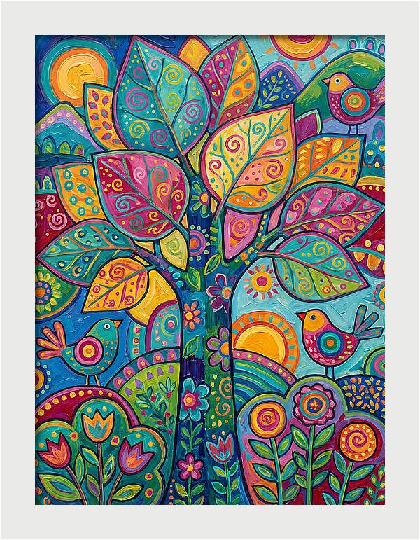 Colorful Aspen Tree Celebration