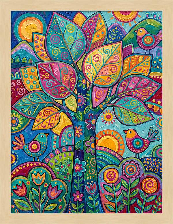 Colorful Aspen Tree Celebration