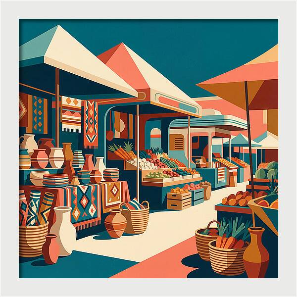 Colorful Bazaar Atmosphere