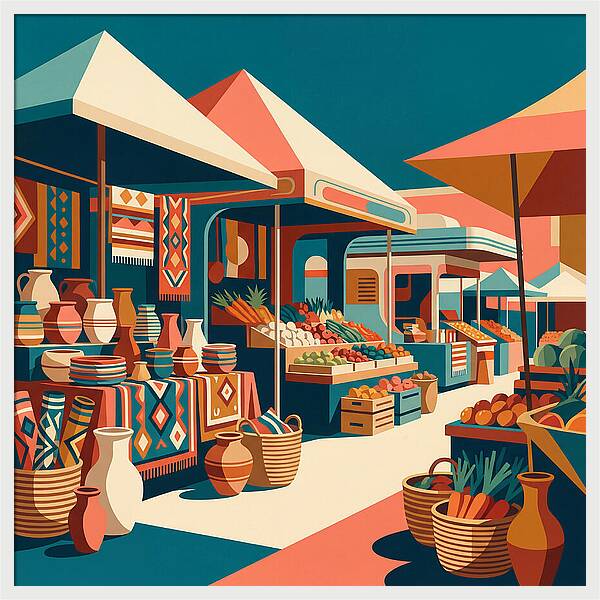 Colorful Bazaar Atmosphere