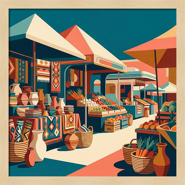 Colorful Bazaar Atmosphere