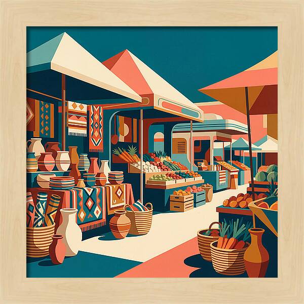 Colorful Bazaar Atmosphere