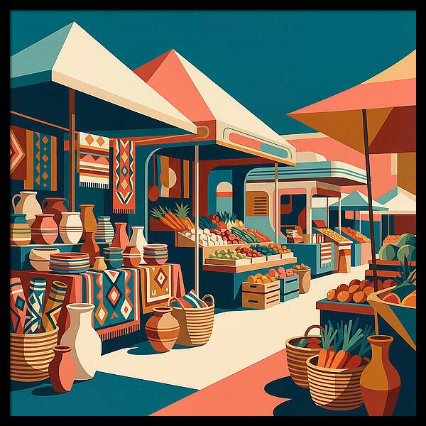Colorful Bazaar Atmosphere