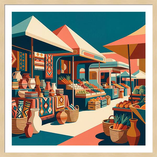 Colorful Bazaar Atmosphere
