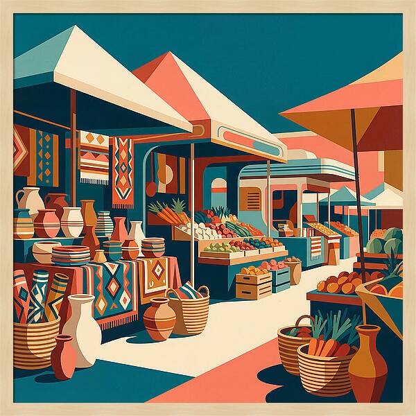 Colorful Bazaar Atmosphere