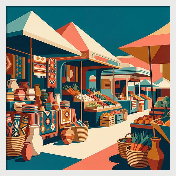 Colorful Bazaar Atmosphere