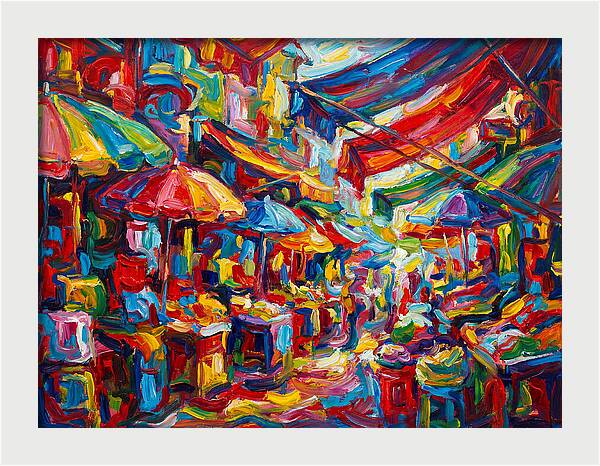 Colorful Bazaar Encounter