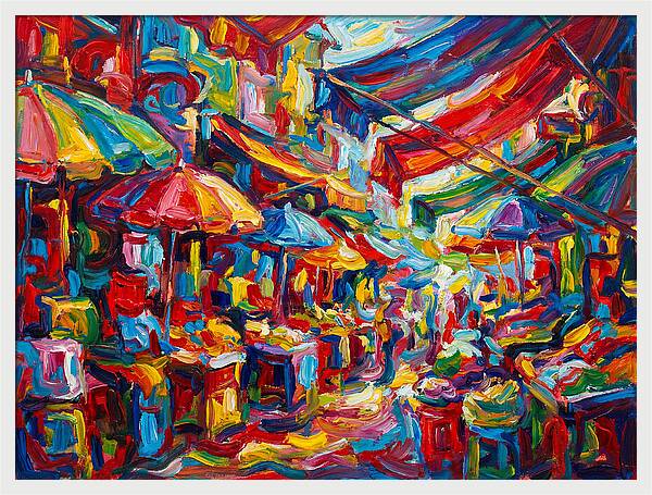 Colorful Bazaar Encounter