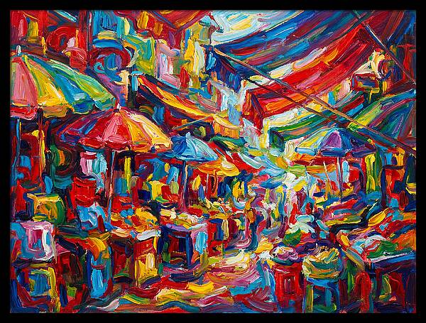 Colorful Bazaar Encounter