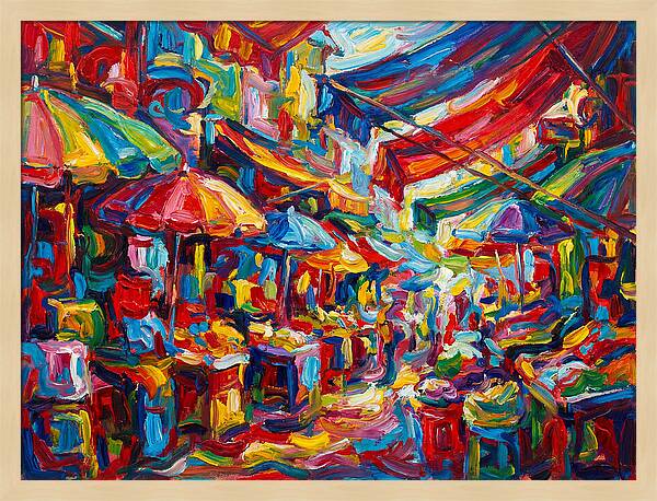 Colorful Bazaar Encounter