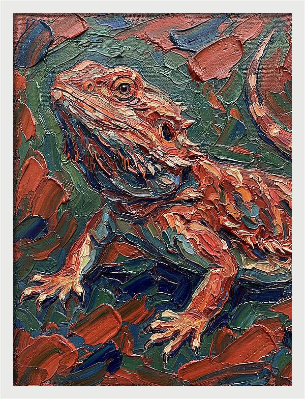 Colorful Bearded Dragon Portrait