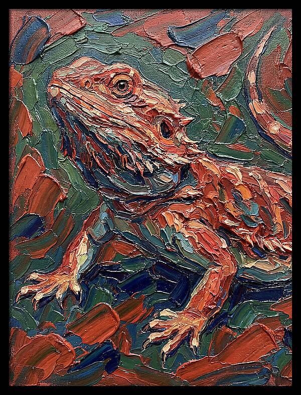 Colorful Bearded Dragon Portrait