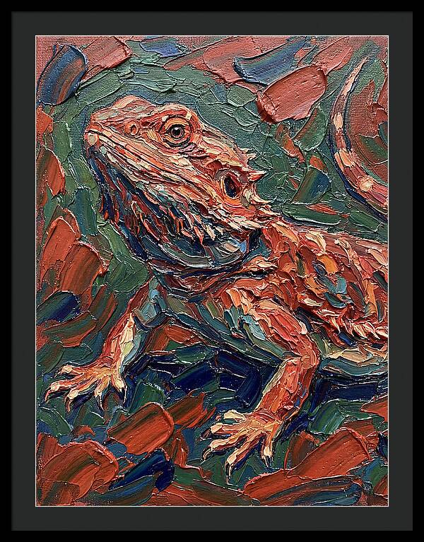 Colorful Bearded Dragon Portrait