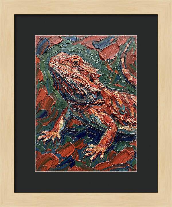 Colorful Bearded Dragon Portrait