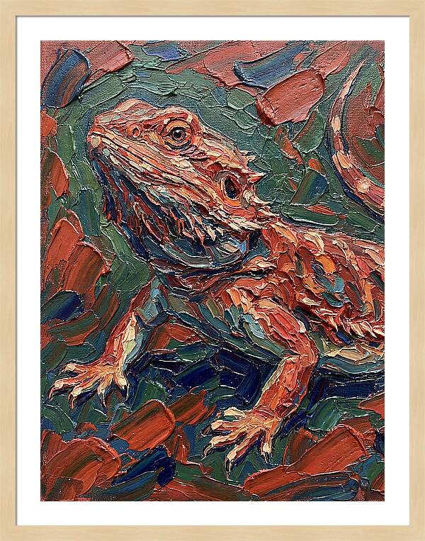 Colorful Bearded Dragon Portrait