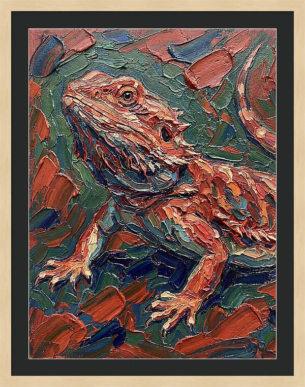 Colorful Bearded Dragon Portrait