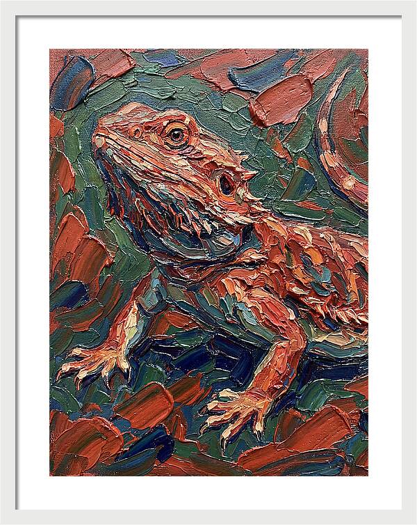 Colorful Bearded Dragon Portrait