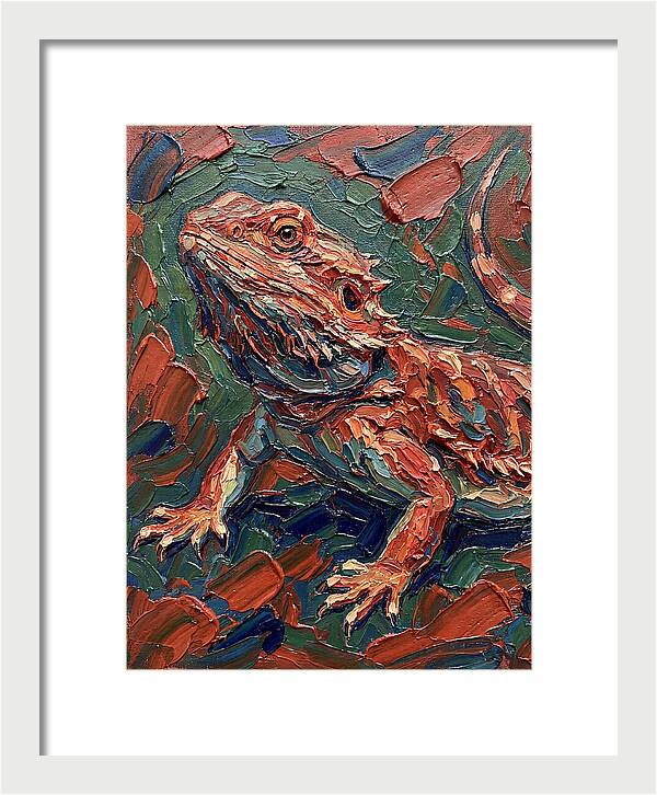 Colorful Bearded Dragon Portrait