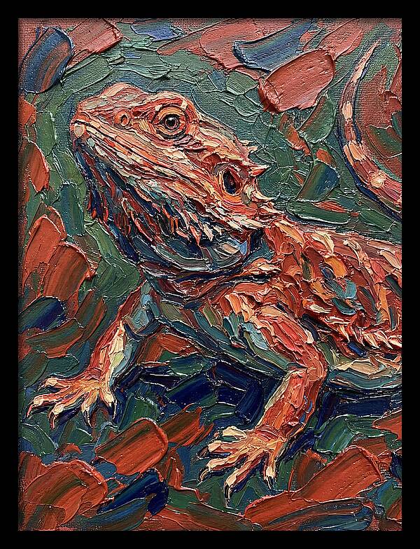 Colorful Bearded Dragon Portrait