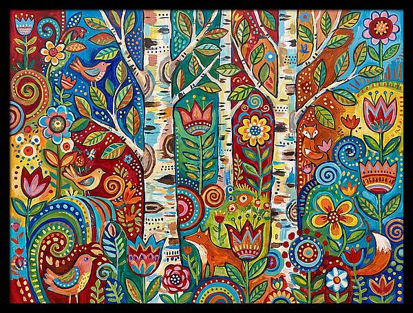 Colorful Birch Tree Fantasy