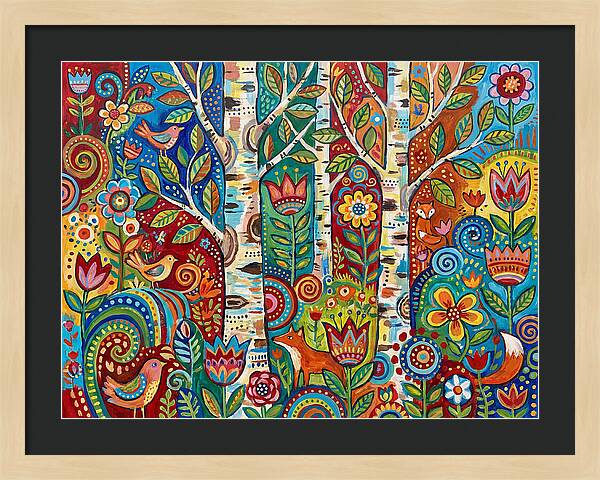 Colorful Birch Tree Fantasy