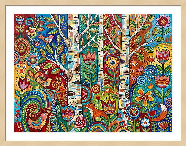 Colorful Birch Tree Fantasy