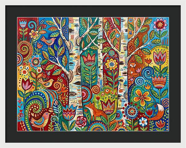 Colorful Birch Tree Fantasy