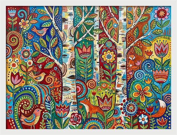 Colorful Birch Tree Fantasy